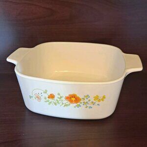 Vintage CORNING WARE Wildflowers Baking Dish A-1 1/2-B 1.5 Liter